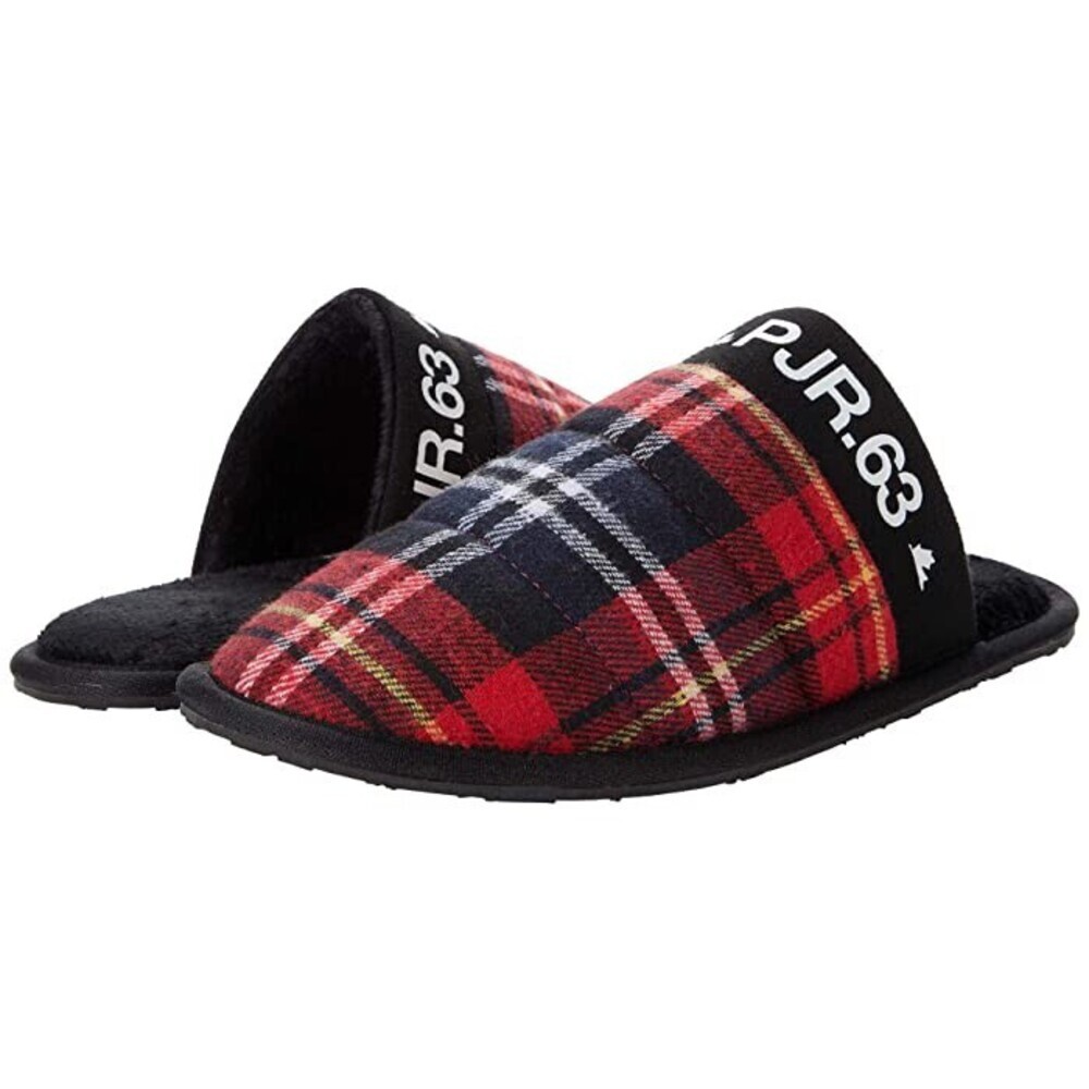 Pajar Canada Stevie Slipper Women's US 10 Red Plaid Round Toe Slip-On JOBB448